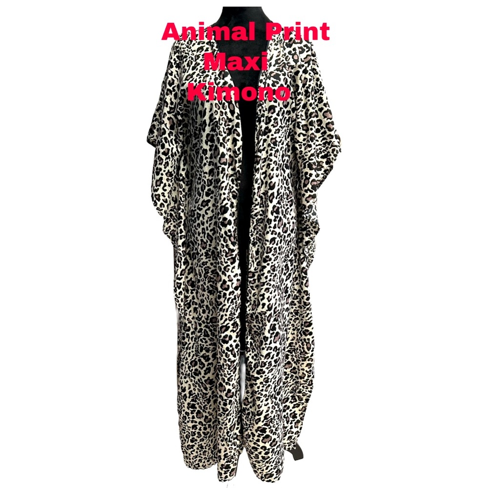 🪭🪭Animal Print Maxi Kimono Cover up🪭🪭